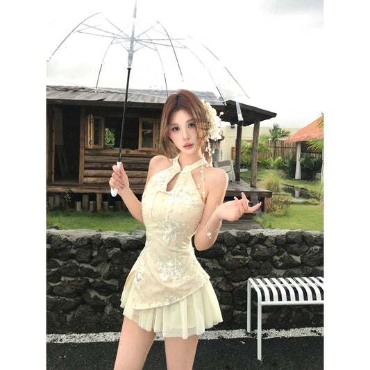Buntes Meerjungfrau-Partykleid mit Pailletten und langen Abschlusskleidern fg8362