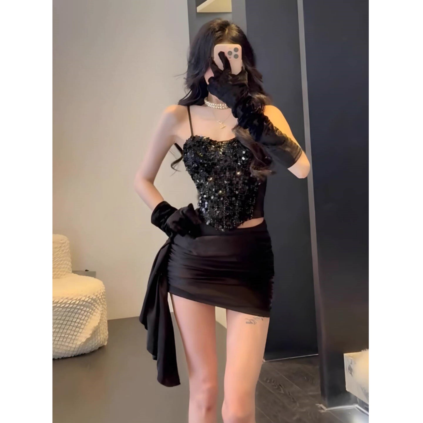 Robe de soirée longue sirène colorée à paillettes, tenue de remise de diplôme fg8362