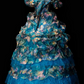 Off Shoulder Puff Sleeve Butterfly Print Organza Ball Gown fg8758