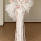 Product Name: Strapless Ruffle Tulle Sequin Mermaid Evening Gown  fg8788