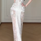 Product Name: Strapless Ruffle Tulle Sequin Mermaid Evening Gown  fg8788
