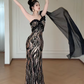 One Shoulder Sequin Mermaid Evening Gown  fg8789