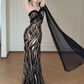 One Shoulder Sequin Mermaid Evening Gown  fg8789