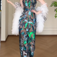 Strapless Floral Sequin Mesh Mermaid Long Evening Gown fg8797