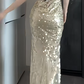 Off Shoulder Beaded Sequin Mermaid Evening Dress fg8805