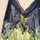 Spaghetti Strap Lace Sequin Green Irregular Tulle Evening Dress fg8847