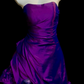 Strapless Ruched Iridescent Taffeta Short Dress With 3D Floral Hem fg8858