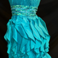 Strapless Beaded Waist Ruffled Chiffon Short Homecoming Dress fg8860