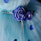 Strapless 3D Floral Pearl Layered Tulle Long Evening Dress fg8883