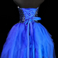 Strapless Beaded Tulle Short Homecoming Dress fg8891