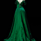 Spaghetti Strap 3D Floral Satin Evening Gown  fg8908