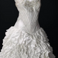 Sweetheart Strapless Beaded Ruffled Ball Gown Wedding Dress  fg8911