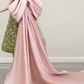 Green Strapless Floral Bow Midi Evening Gown fg9094