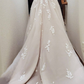 A-line Lace Dream Romantic Long Wedding Dresses     fg3523