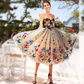 Black and Champagne Tulle Short Prom Dresses Sweetheart Butterflies Applique Homecoming Party Gowns Tea Length      fg3816