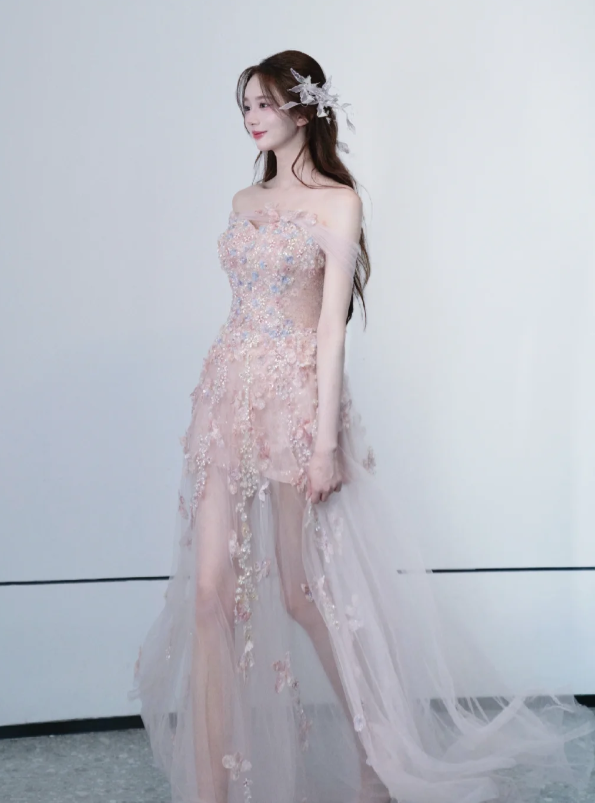 Robe de soirée longue sirène colorée à paillettes, tenue de remise de diplôme fg8362