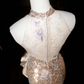 Champagne Sequin Prom Party Dress Shiny Evening Dress Birthday Outfit fg8687