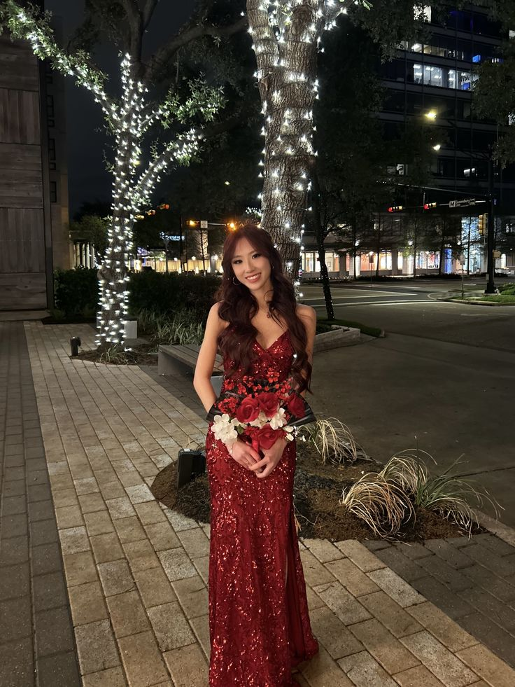 Burgundy Mermaid Sequin Prom Dress Evening Dress Graduation Dress fg8422