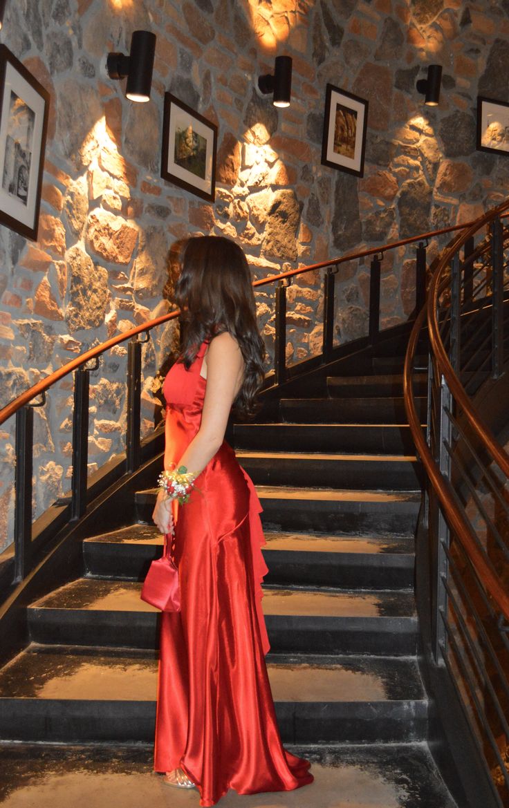 V Neck Red Prom Dress Formal Graduation Party Dress fg8434