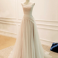 Light Champagne A-line Chiffon Prom Dress Party Dress, Simple Chiffon Wedding Party Dress  fg8730