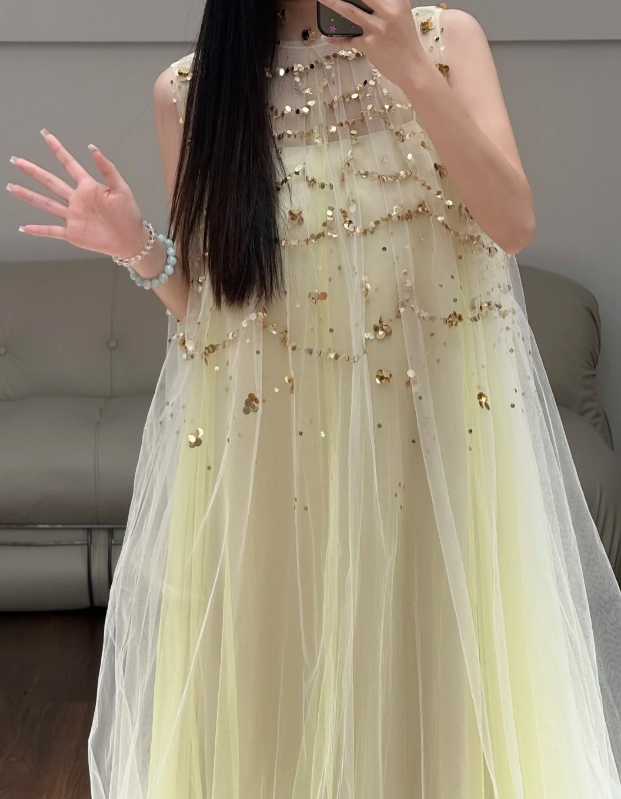 Buntes Meerjungfrau-Partykleid mit Pailletten und langen Abschlusskleidern fg8362