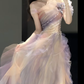 Buntes Meerjungfrau-Partykleid mit Pailletten und langen Abschlusskleidern fg8362
