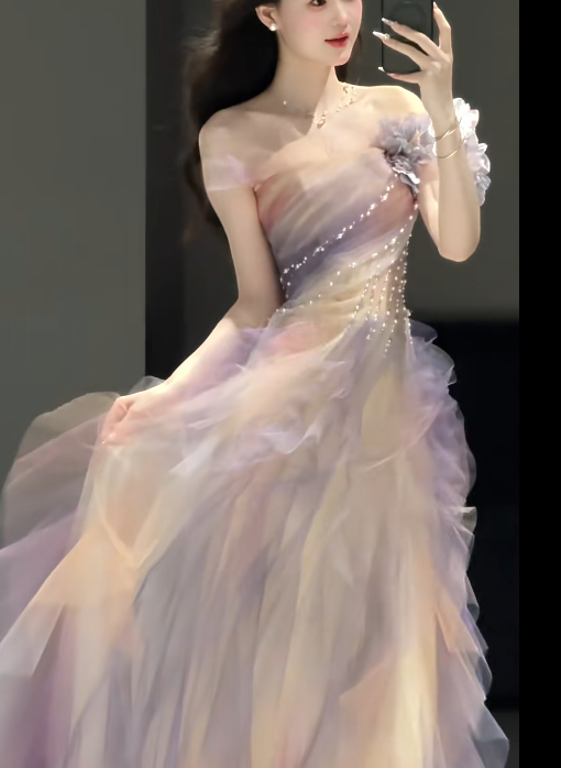 Buntes Meerjungfrau-Partykleid mit Pailletten und langen Abschlusskleidern fg8362