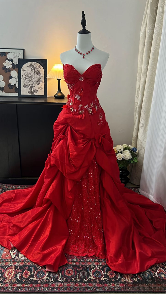 Buntes Meerjungfrau-Partykleid mit Pailletten und langen Abschlusskleidern fg8362