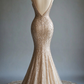 Robe de soirée longue sirène colorée à paillettes, tenue de remise de diplôme fg8362