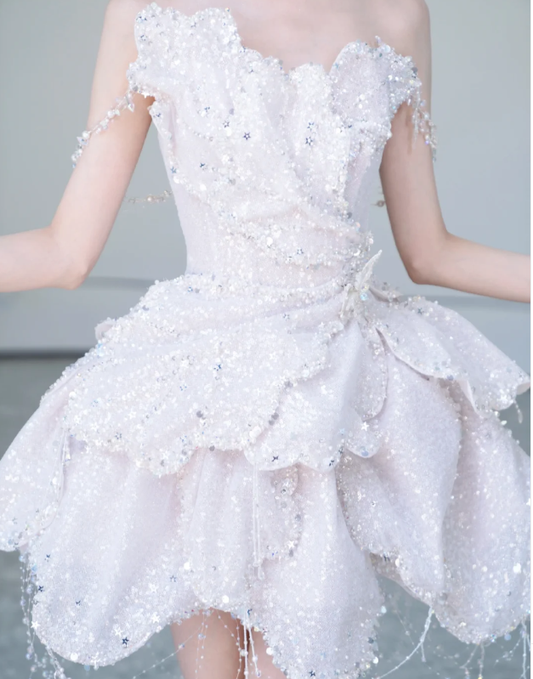 Buntes Meerjungfrau-Partykleid mit Pailletten und langen Abschlusskleidern fg8362