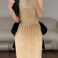 Robe de soirée longue sirène colorée à paillettes, tenue de remise de diplôme fg8362