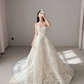 Sweetheart Neck Flower Lace Wedding Dress Elegant Wedding Gowns  fg8694
