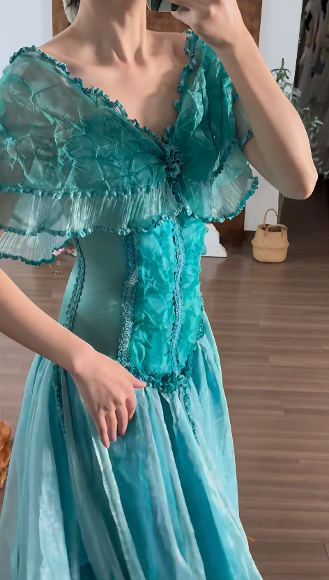 Buntes Meerjungfrau-Partykleid mit Pailletten und langen Abschlusskleidern fg8362