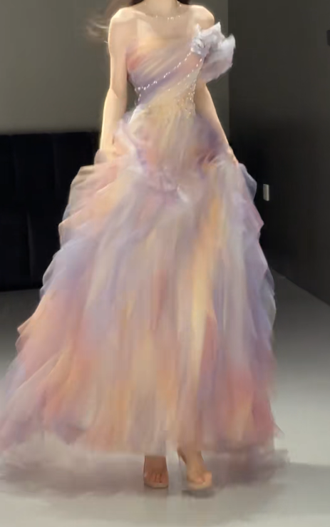 Buntes Meerjungfrau-Partykleid mit Pailletten und langen Abschlusskleidern fg8362