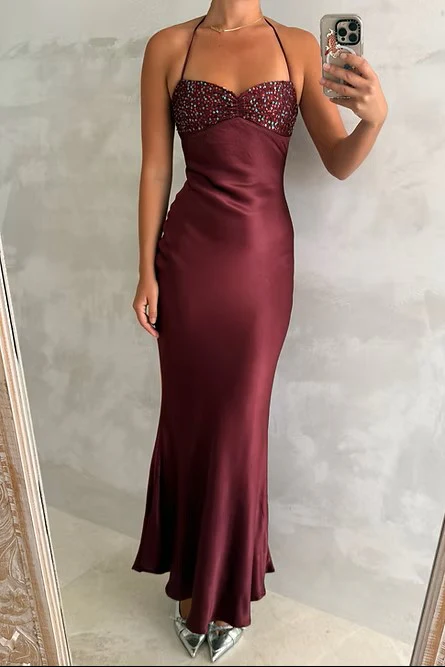 Robe de bal longue et simple, robe de soirée rose fg1421
