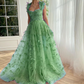 Lila Schmetterlings-Ballkleid, elegantes langes Ballkleid fg3363