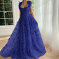 Lila Schmetterlings-Ballkleid, elegantes langes Ballkleid fg3363