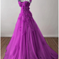 Robe de bal trapèze élégante, traîne courte, sans manches, décolleté en cœur, tulle plissé, paillettes appliquées, fg4690