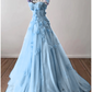 Robe de bal trapèze élégante, traîne courte, sans manches, décolleté en cœur, tulle plissé, paillettes appliquées, fg4690