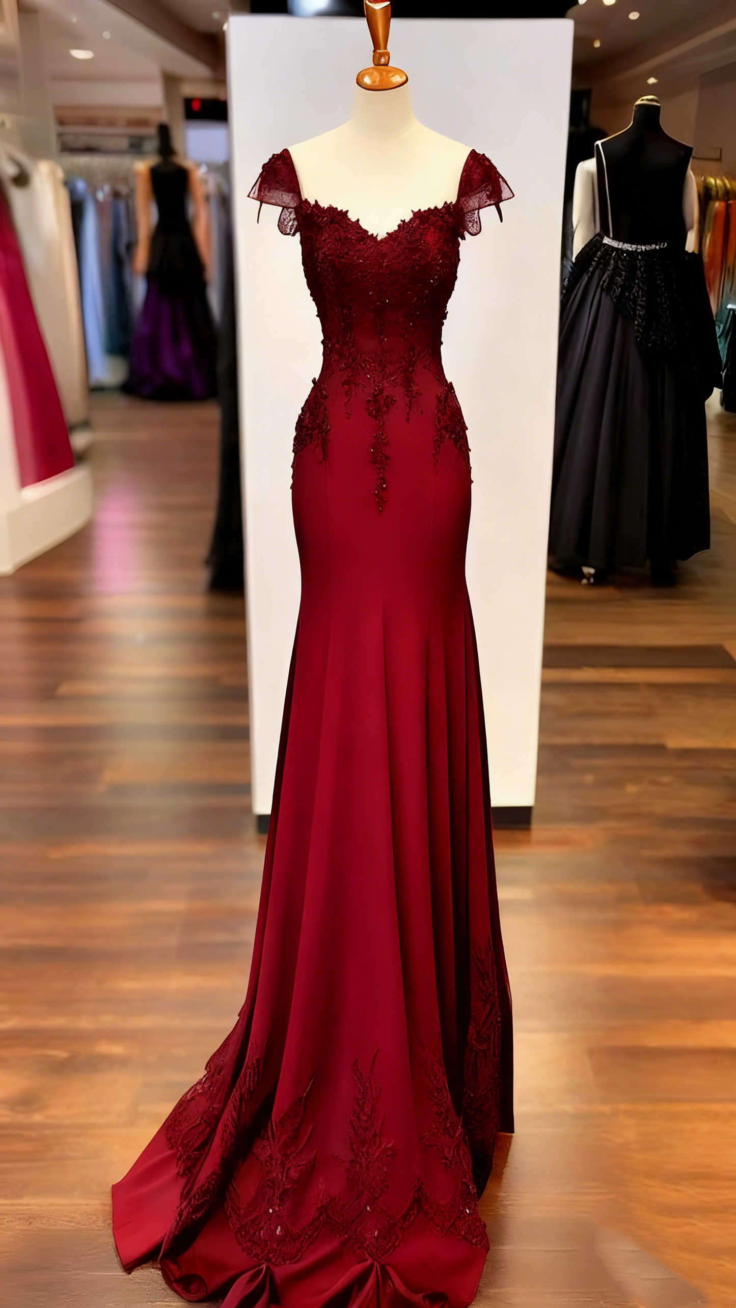 Robe de bal longue noire, robe de soirée, fg5062