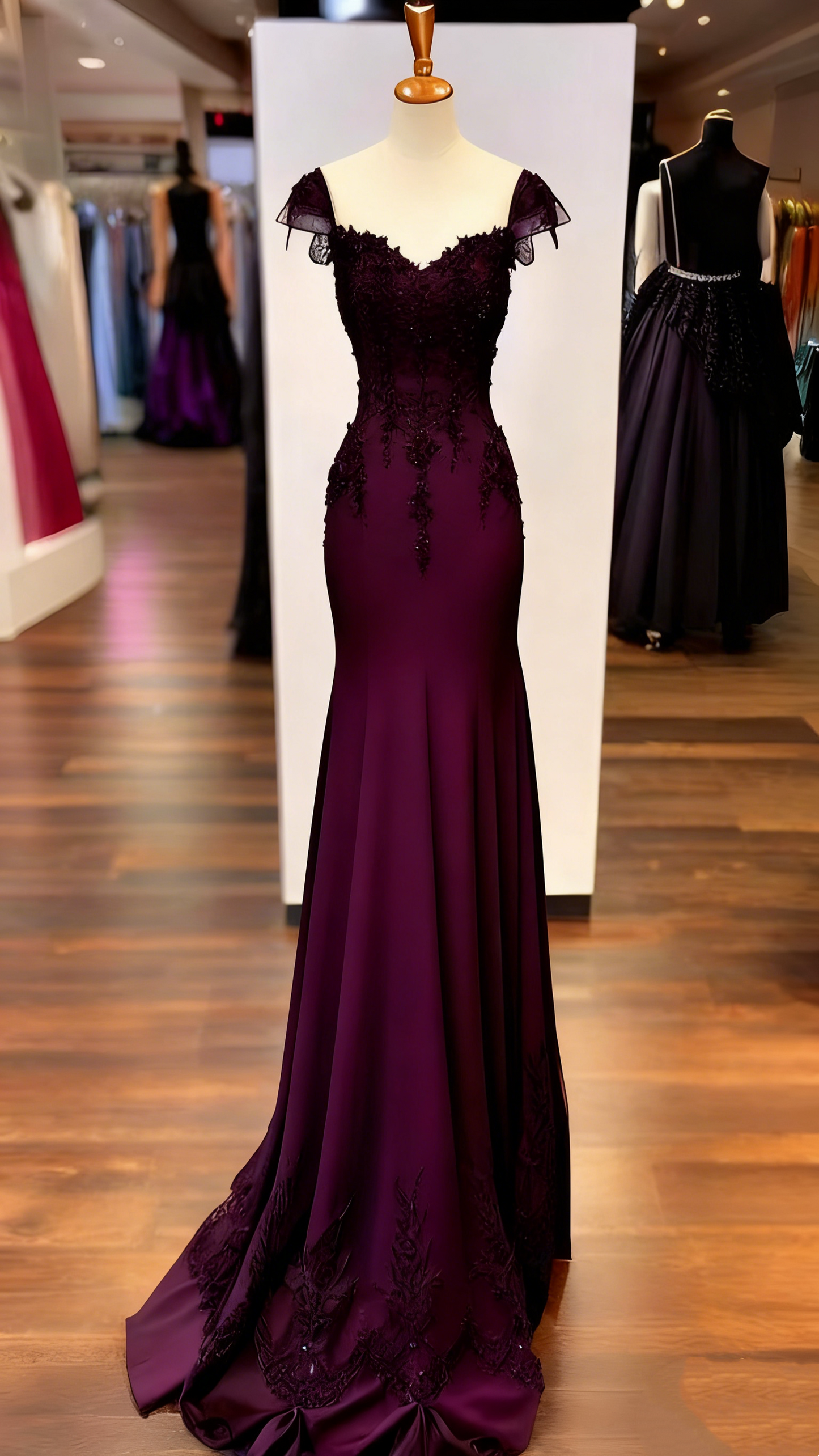 Robe de bal longue noire, robe de soirée, fg5062
