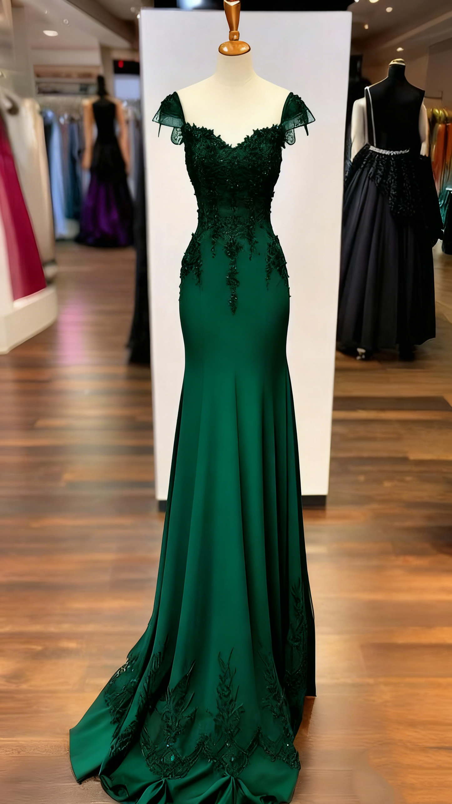 Robe de bal longue noire, robe de soirée, fg5062