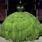 Luxuriöses rotes Quinceanera-Kleid mit Kristallperlen-Spitzenapplikationen Sweet 16 15 Ballkleid fg6302