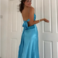 Lange Abendkleider, Blaues Ballkleid nach Maß fg6364