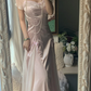 Robe de soirée vintage rose pâle fg6691