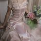 Robe de soirée vintage rose pâle fg6691