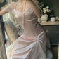 Robe de soirée vintage rose pâle fg6691