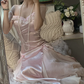 Robe de soirée vintage rose pâle fg6691