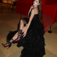 Multi-layer Shiny Elegant Dresses for Women,Luxury Party Dress,Black Prom Dress        fg6756