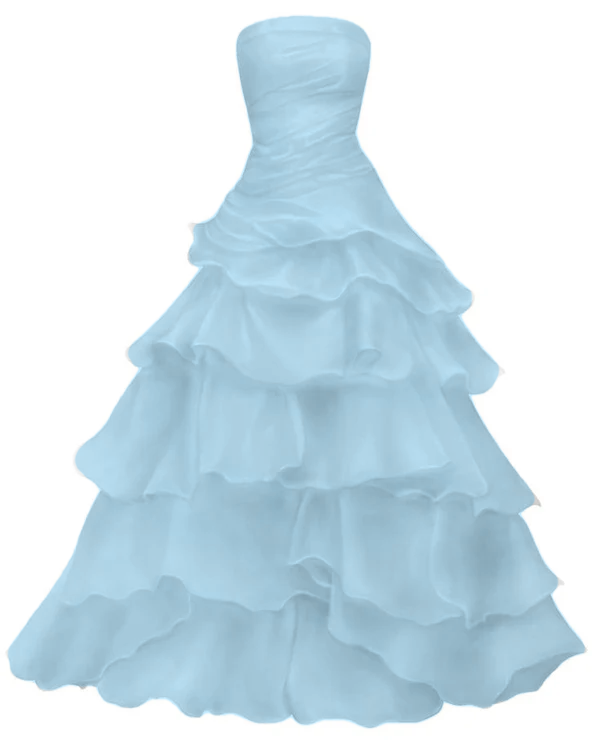 Trägerloses A-Linien-Rüschen-Langballkleid Mehrlagiges Brautkleid fg7185
